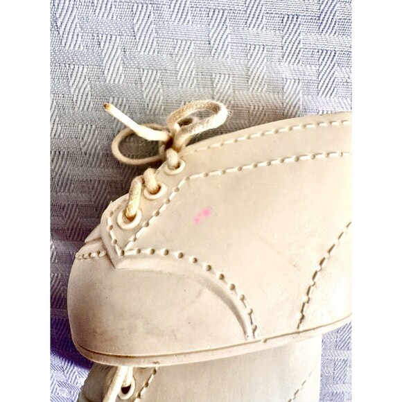 Vintage 80’s Cabbage Patch Kid Baby Doll Replacement White Lace Up Dress Shoes - Picture 9 of 9